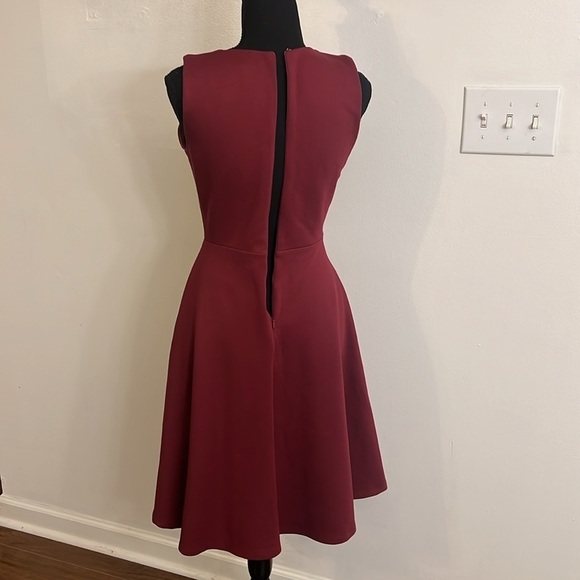 Lulus Hello World Wine Midi Dress W/Back Zipper, Sz. S. - Picture 4 of 14